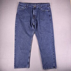 Wrangler Five Star‎ Jeans Mens 40x30 Blue Relaxed Fit Premium Denim Straight Leg